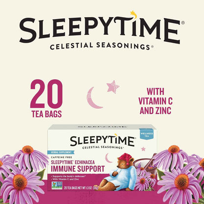 Celestial Seasonings Sleepytime Wellness Herbal Tea – Chamomile Immune Cup for Self-Care Evenings