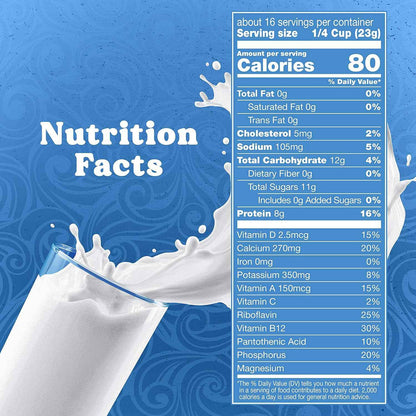 Swiss Miss Vitamin A & D Fortified Dry Milk – Low-Calorie Coffee and Tea Companion for Self-Care Mornings