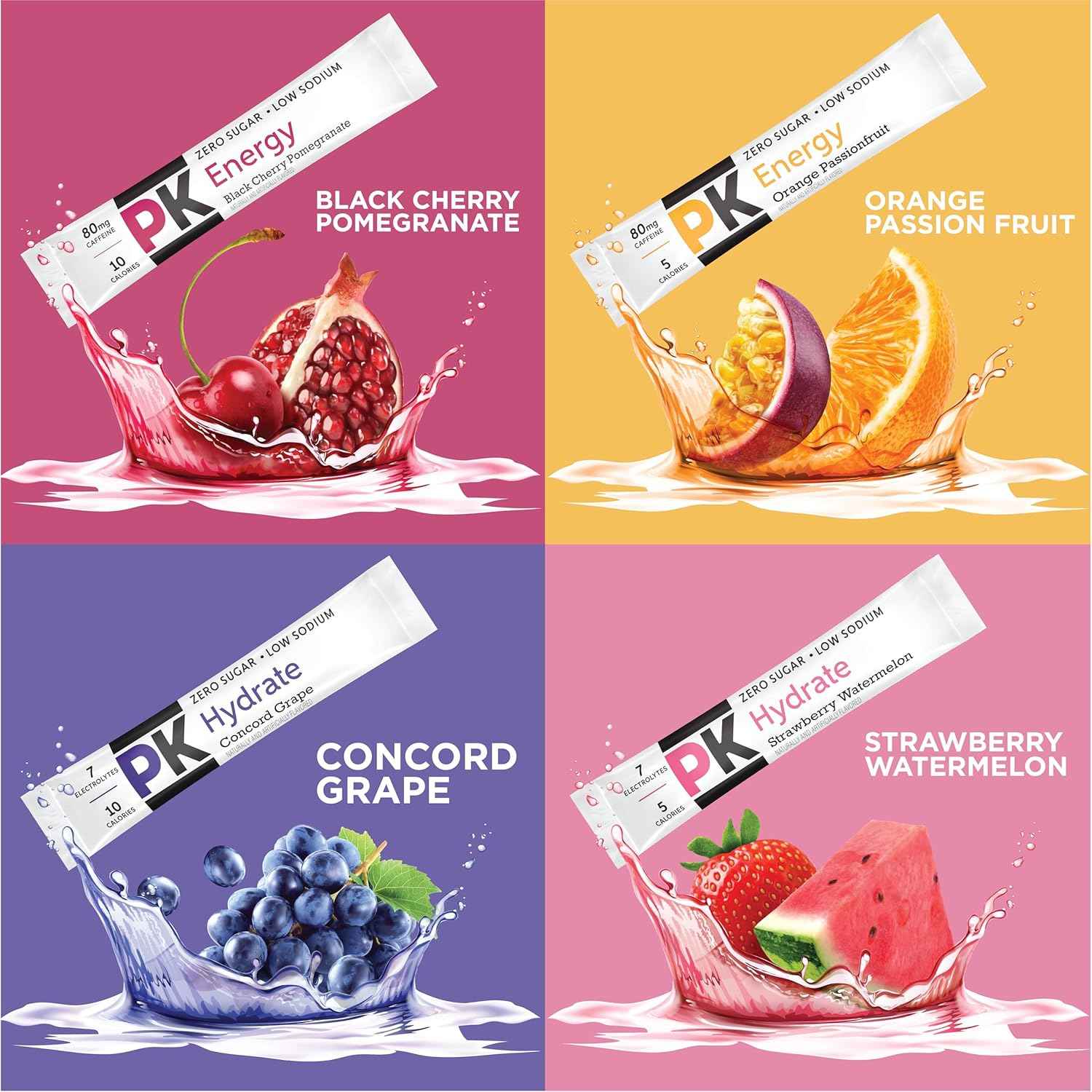 Pure Kick Hydration Singles To Go Drink Mix – Mindful Morning Hydration Boost for Health-Conscious Adults, 72 Packets