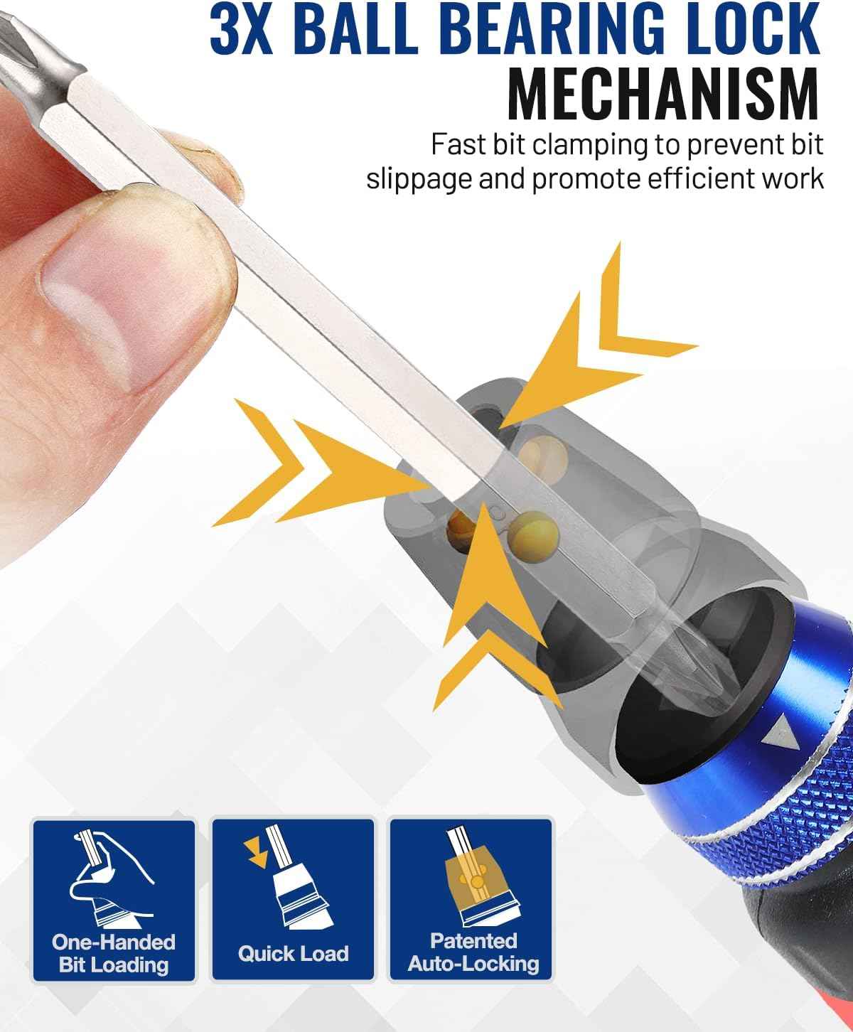 WORKPRO 12-in-1 Ratcheting Screwdriver – Clutter-Free Drawer Upgrade Replacing 12 Loose Drivers