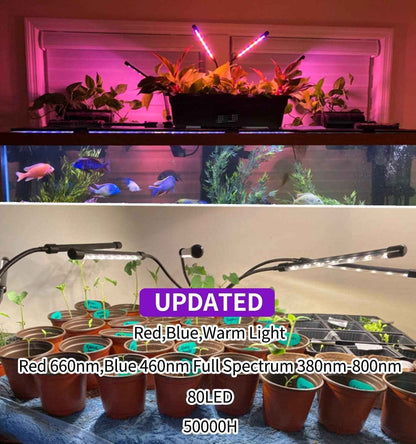LUMIPRO Grow Light for Indoor Plants — Thoughtful Birthday Gift for Plant Lovers, Mom, and Coworkers with Timer