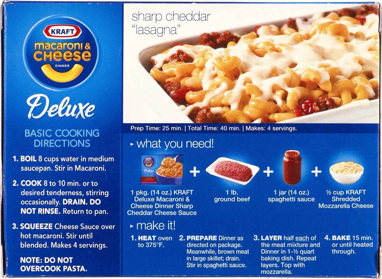 Kraft Deluxe Sharp Cheddar Macaroni & Cheese Comfort Bowl for Cozy Nights and Post-Work Relaxation