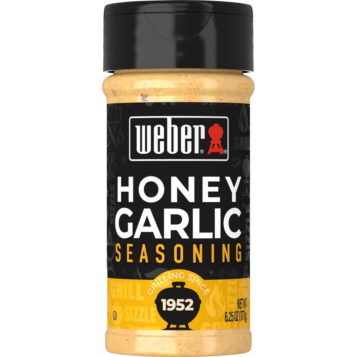 Weber Honey Garlic Rub – Portable Shaker Bottle for Camping Grill, Tailgate & Patio Cookouts