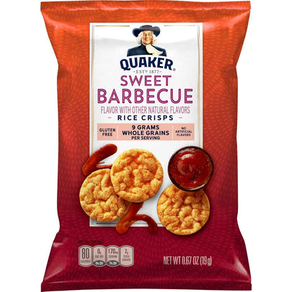 Quaker Rice Crisps Sweet and Savory Variety Mix - Office Desk Drawer Snacks for Mid-Afternoon Focus Breaks, 15 Single-Serve 1 oz Bags