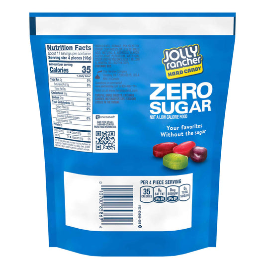 JOLLY RANCHER Zero Sugar Hard Candy – Guilt-Free Mindful Snack for Sugar-Conscious Adults, 6.1 oz Bag
