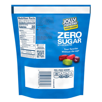 JOLLY RANCHER Zero Sugar Hard Candy – Stocking Stuffer and Holiday Party Favor Bag for Kids and Adults, 6.1 oz
