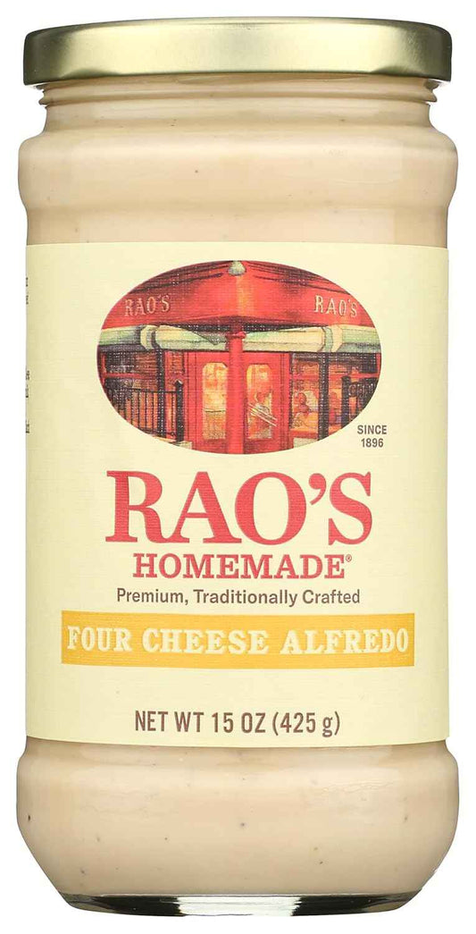 Rao's Four Cheese Alfredo Sauce 15 oz – Carb-Conscious Cream Sauce for Keto and Low-Carb Lifestyles
