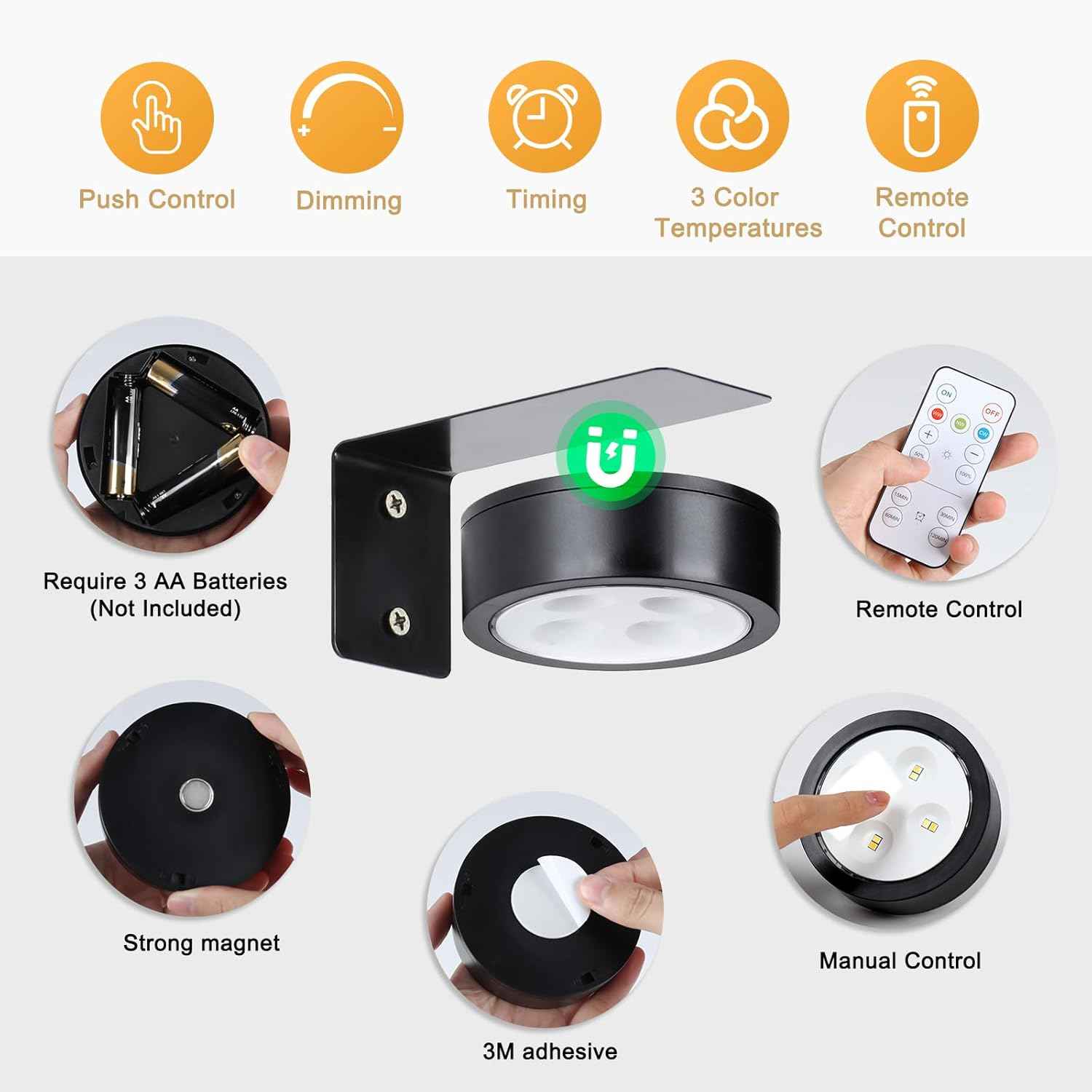 Lumena Picture Light – Home Office Focus Accent, Battery LED with Auto Off Timer for Workspaces