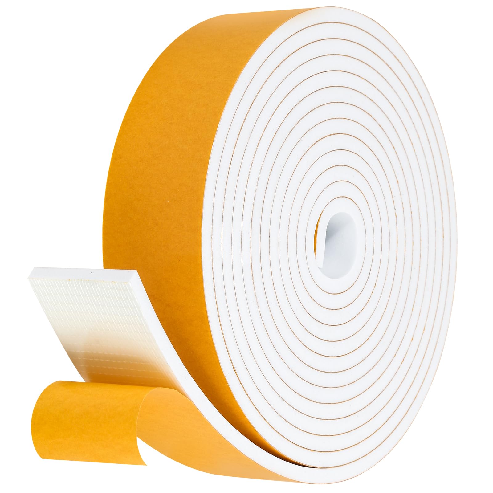 Fowong Weather Stripping Seal – Simple Peel-and-Stick Foam Tape for Clutter-Free Homes, 16ft Neutral Color Insulation
