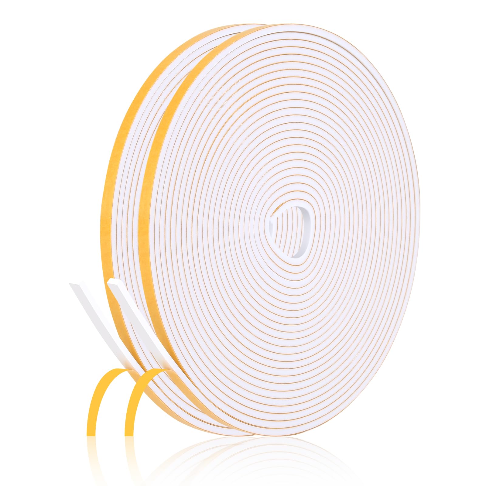 Fowong Weather Stripping Seal – Simple Peel-and-Stick Foam Tape for Clutter-Free Homes, 16ft Neutral Color Insulation