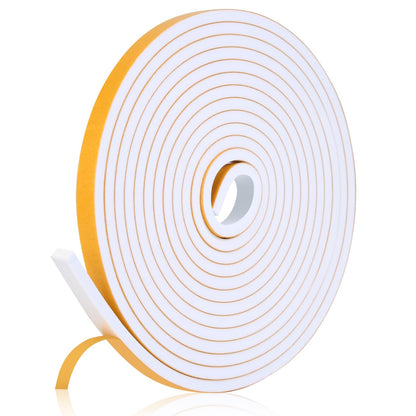 Fowong Weather Stripping Seal – Simple Peel-and-Stick Foam Tape for Clutter-Free Homes, 16ft Neutral Color Insulation