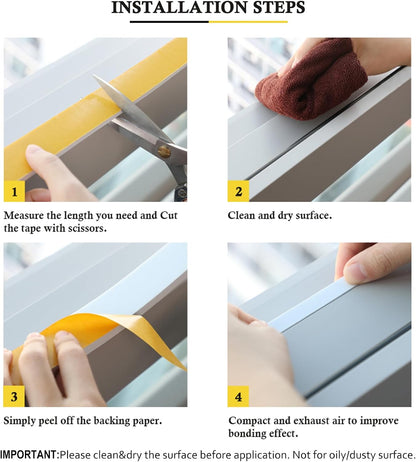 Fowong Weather Stripping Seal – Simple Peel-and-Stick Foam Tape for Clutter-Free Homes, 16ft Neutral Color Insulation