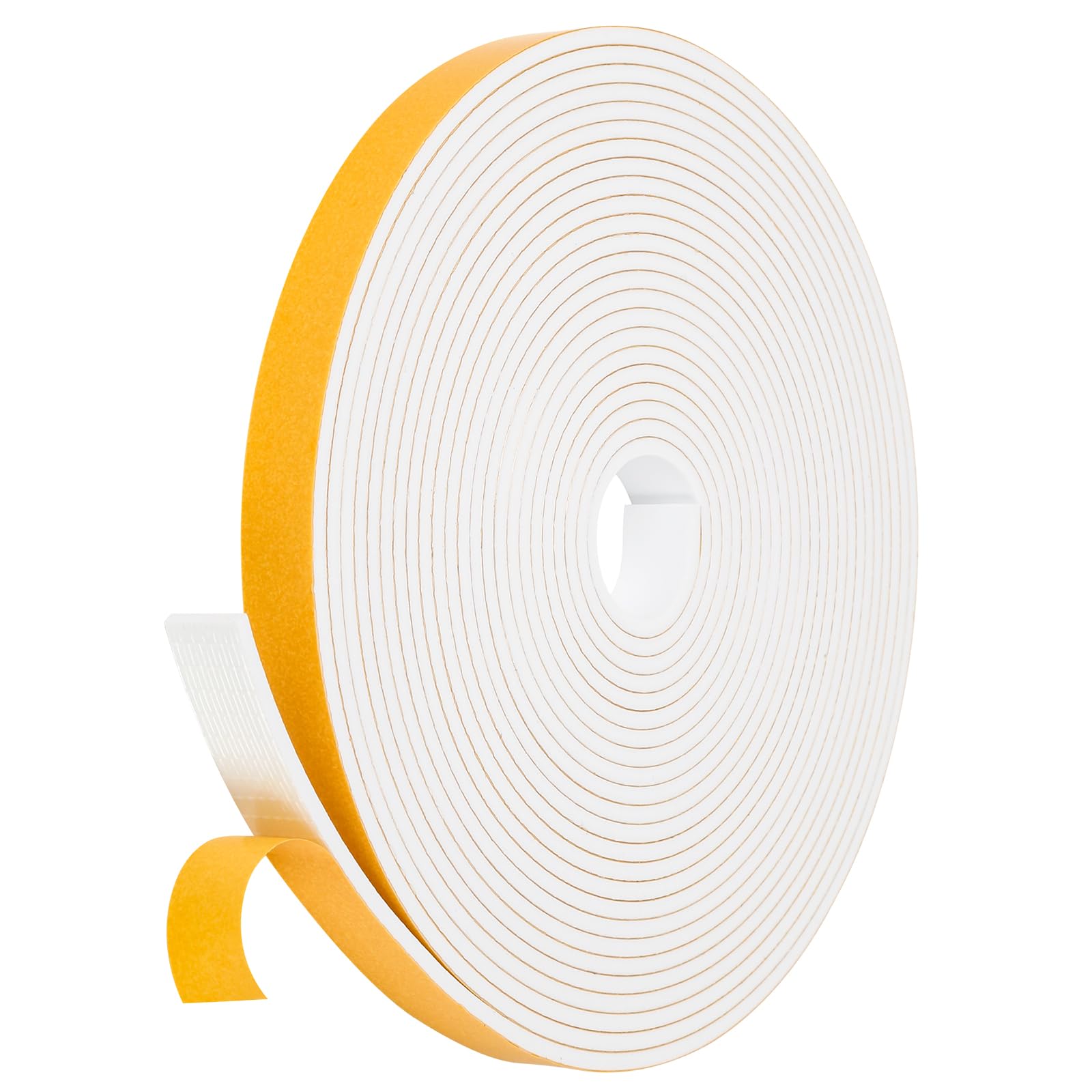 Fowong Weather Stripping Seal – Simple Peel-and-Stick Foam Tape for Clutter-Free Homes, 16ft Neutral Color Insulation