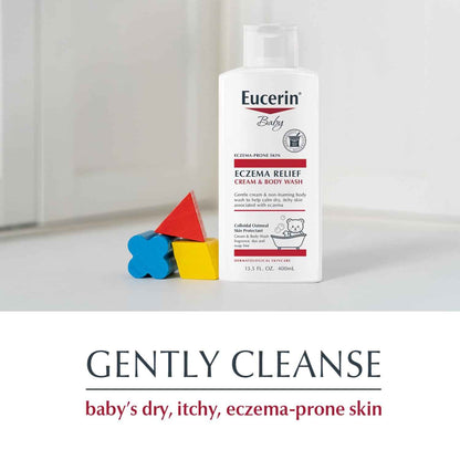 Eucerin Baby Eczema Relief Cream Wash – Soothing Bath Ritual for Sensitive Skin Care
