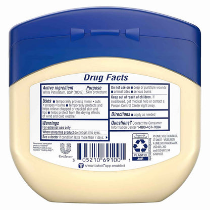 Vaseline Petroleum Jelly – After-Bath Hydration Lock-In for Dry Skin Self-Care Evenings
