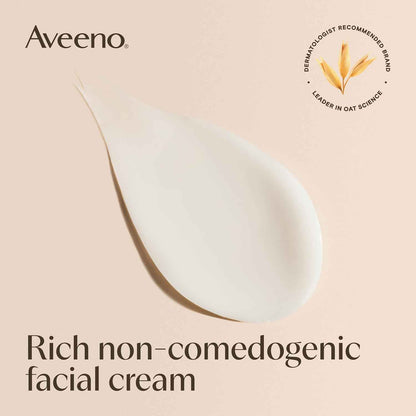 Aveeno Calm + Restore Facial Moisturizer – Sensitive Skin Nightly Wind-Down Ritual, Ceramide & Oat Hydrating Cream