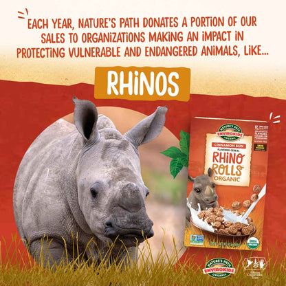 EnviroKidz Organic Rhino Rolls Cereal – Portable Gluten Free Camping Breakfast for Family Road Trips and Cabins