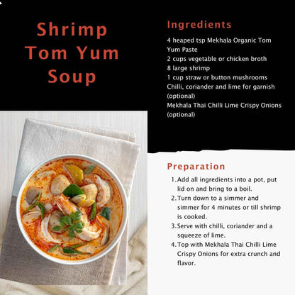 Mekhala Organic Tom Yum Paste – Single-Jar Multi-Use Thai Seasoning to Declutter Your Pantry, Vegan Gluten-Free