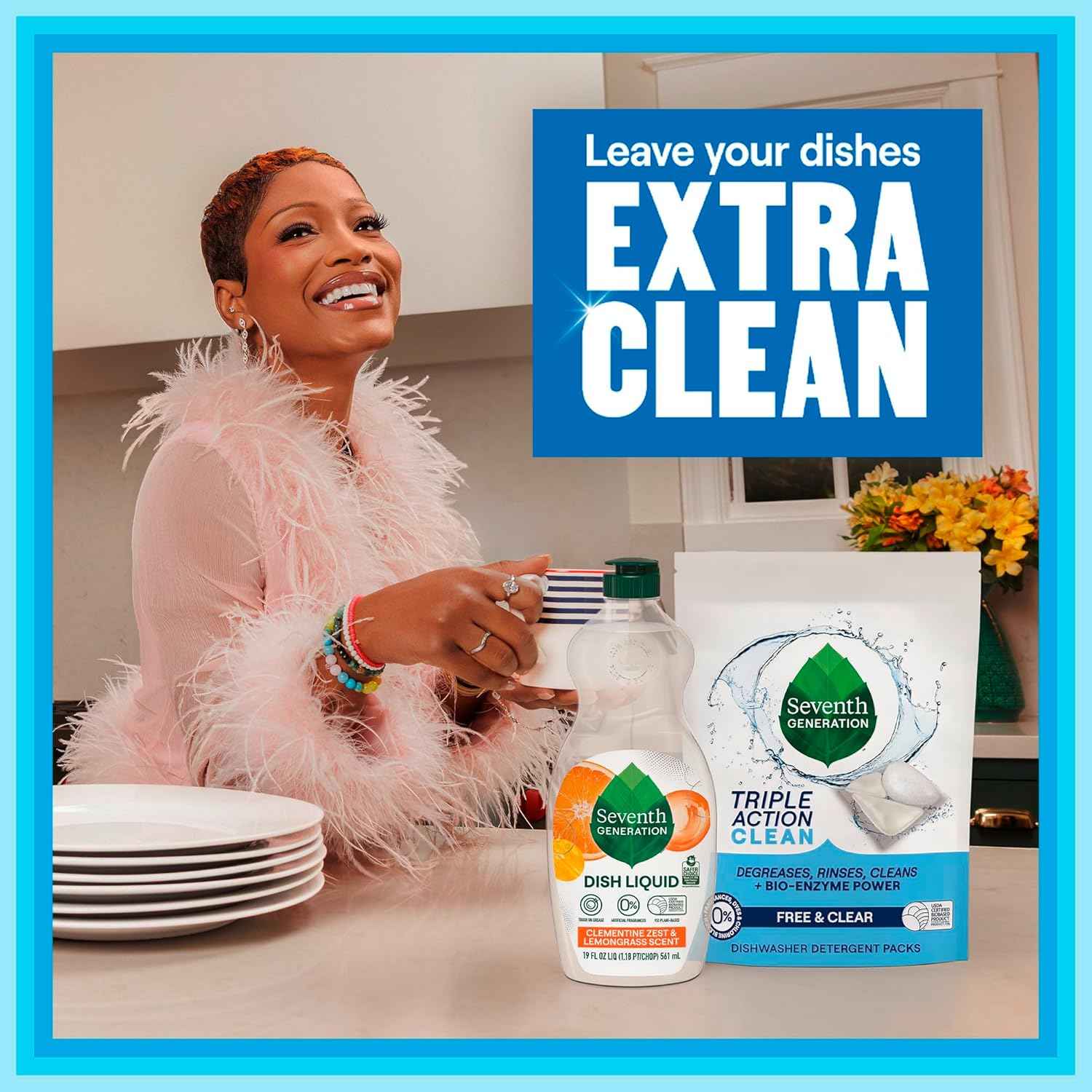 Seventh Generation Single-Dose Dishwasher Pods for Intentional Small Home Kitchens, Clutter-Free Cabinet Storage