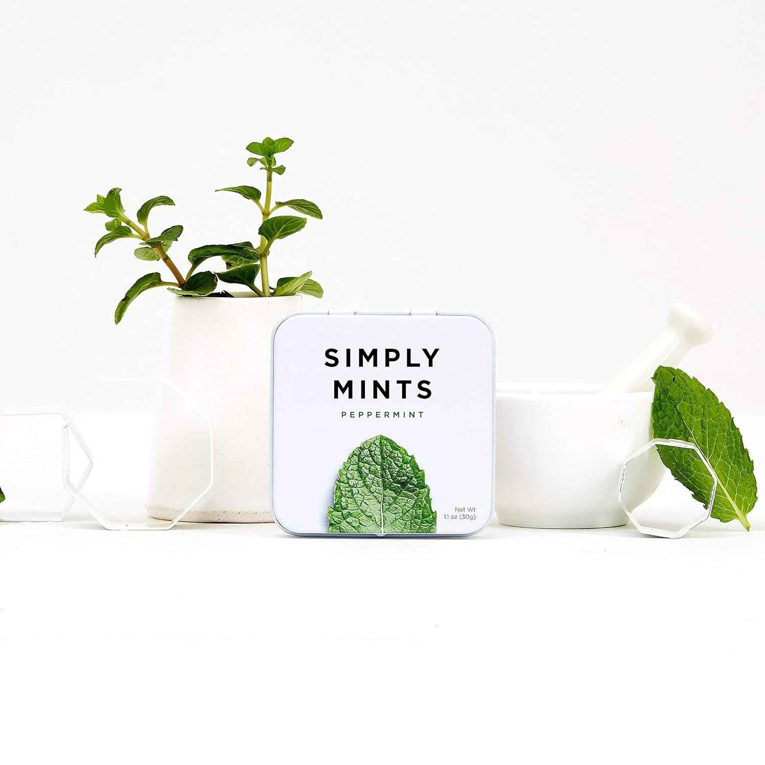 SIMPLY Mints | Peppermint Breath Mints | Focus-Boosting Office Tin | Pre-Meeting Freshness