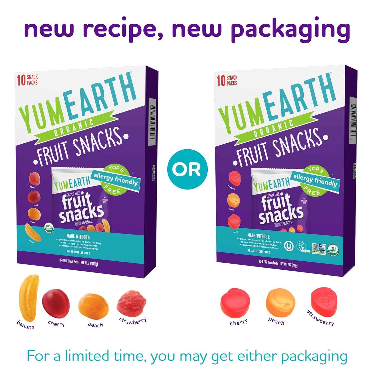 YumEarth Organic Fruit Snacks - Heat Resistant Travel Snack for Road Trips and Car Rides, 10 Pack of 0.7 oz Bags