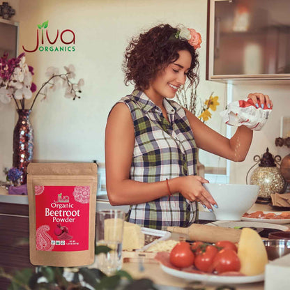 Jiva Organics Beet Root Powder 1.25 LB – Pure Organic Superfood for Daily Smoothies and Morning Wellness Rituals