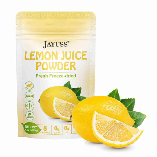 JAYUSS Lemon Juice Powder 8.82 oz – Daily Wellness Ritual for Morning Hydration and Clean Detox Drinks, 250g