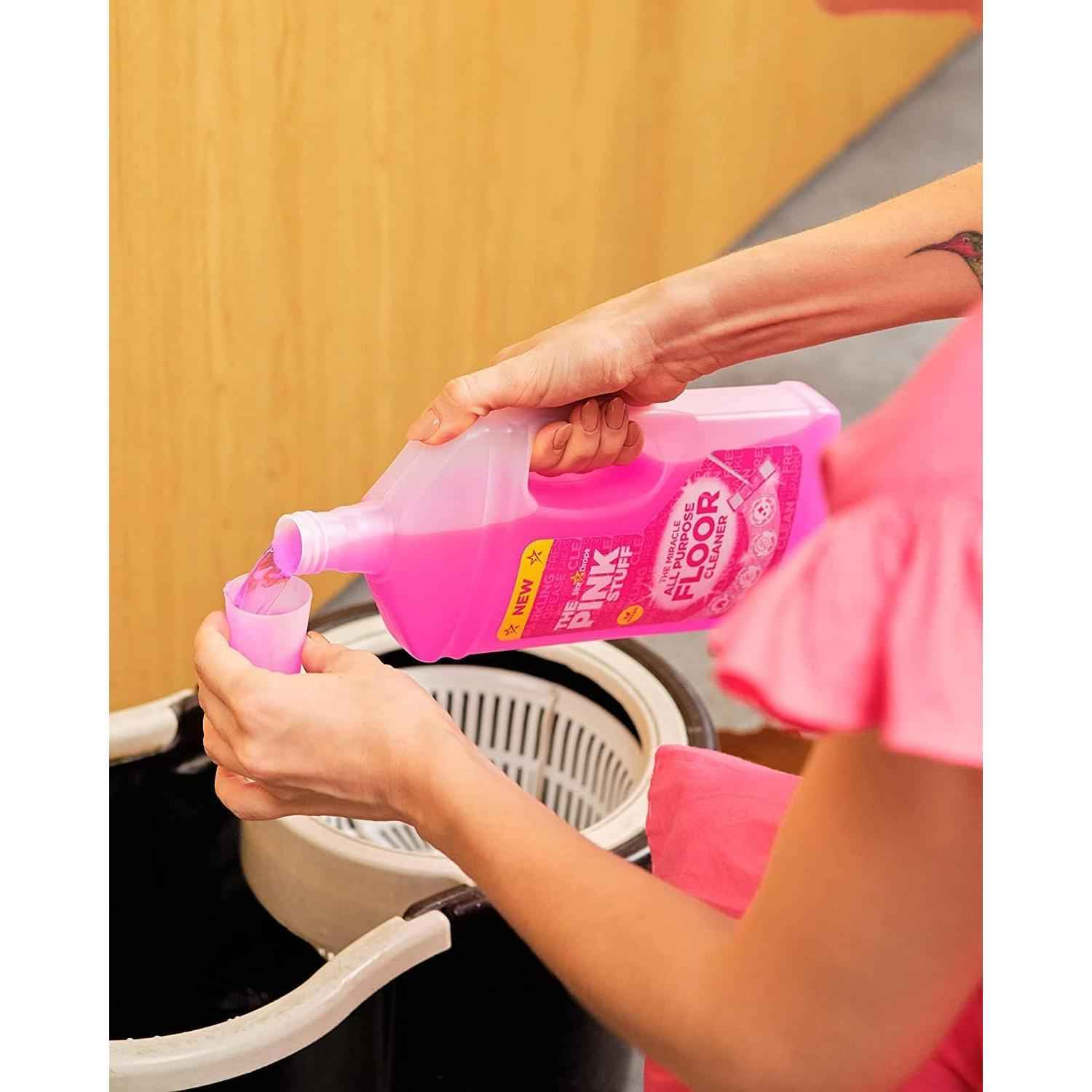 The Pink Stuff Miracle All Purpose Floor Cleaner – Laminate and Vinyl Floor Cleaning Solution for High Traffic Hallways and Entryways, Streak Free