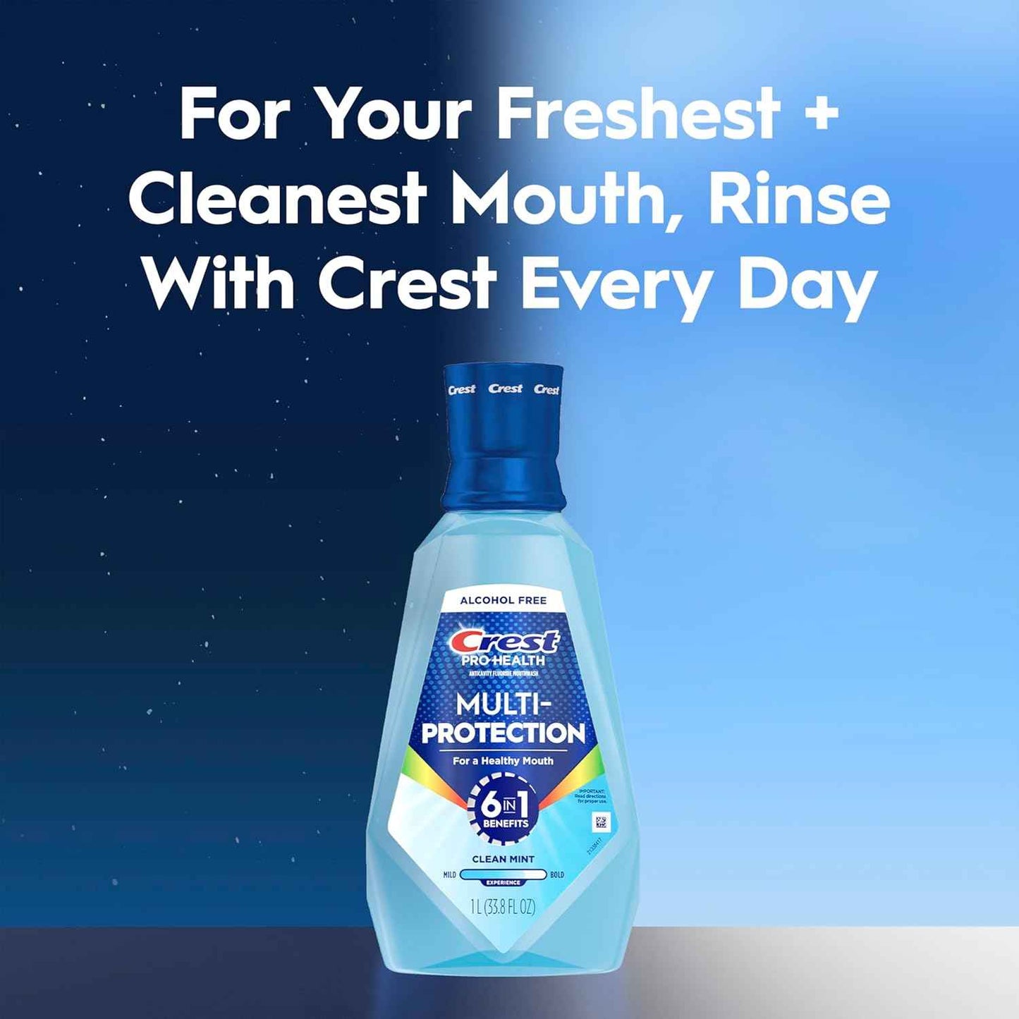 Crest Pro Health Multi-Protection Mouthwash 2 Pack – Alcohol-Free Fluoride Rinse for Daily Self-Care Ritual and Enamel Repair