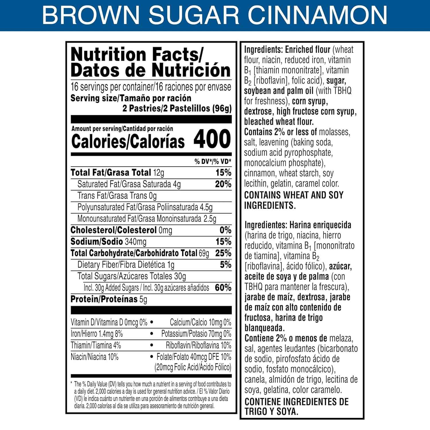 Pop-Tarts Frosted Brown Sugar Cinnamon Toaster Pastries – Family Pantry Staple Snack and Breakfast, 32 Count