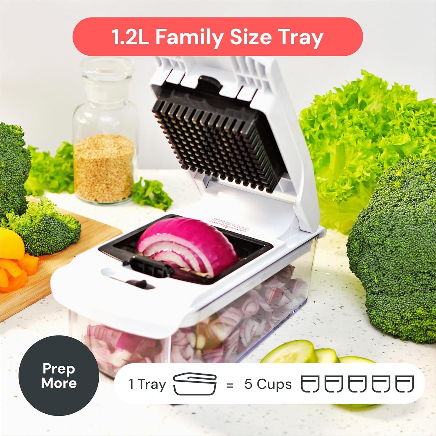 Fullstar The Original Pro Chopper – Thoughtful Mother's Day Gift for Moms Who Love to Cook, 4-in-1 Vegetable Dicer and Spiralizer