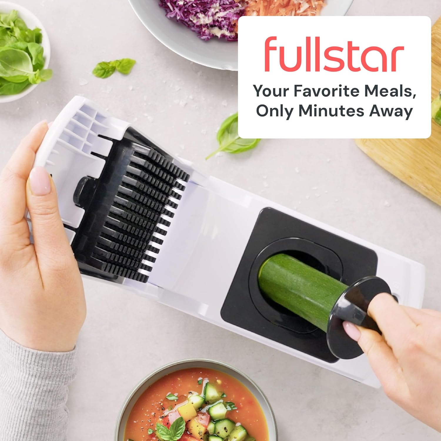 Fullstar The Original Pro Chopper – Thoughtful Mother's Day Gift for Moms Who Love to Cook, 4-in-1 Vegetable Dicer and Spiralizer