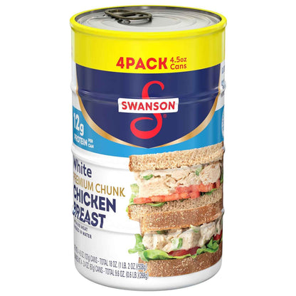 Swanson Premium Chunk Chicken Breast Pull-Top Can – No-Refrigeration Backpacking and Road Trip Lunch Protein