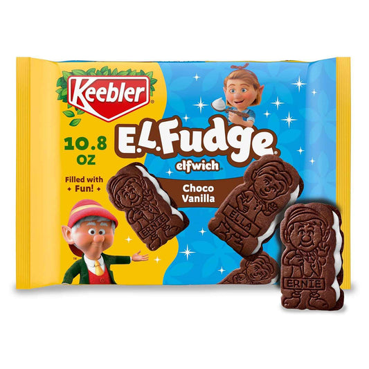 Keebler E.L. Fudge Elfwich Cookies – Travel-Friendly Snack for Road Trips and Park Picnics, 10.8 oz