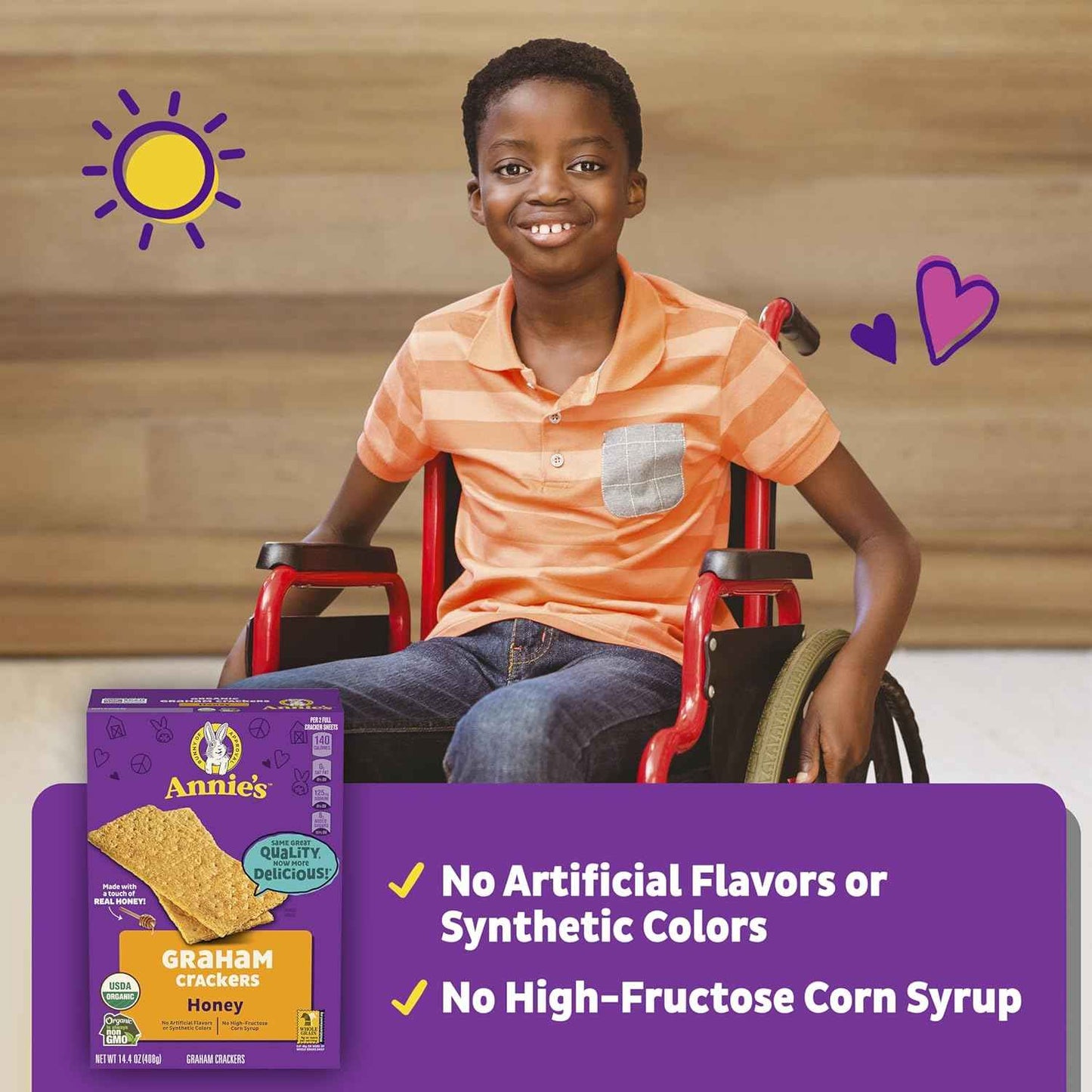 Annie's Cheddar Bunny Crackers with No Artificial Flavors – Better-for-You Pantry Snack for Whole Food Homes