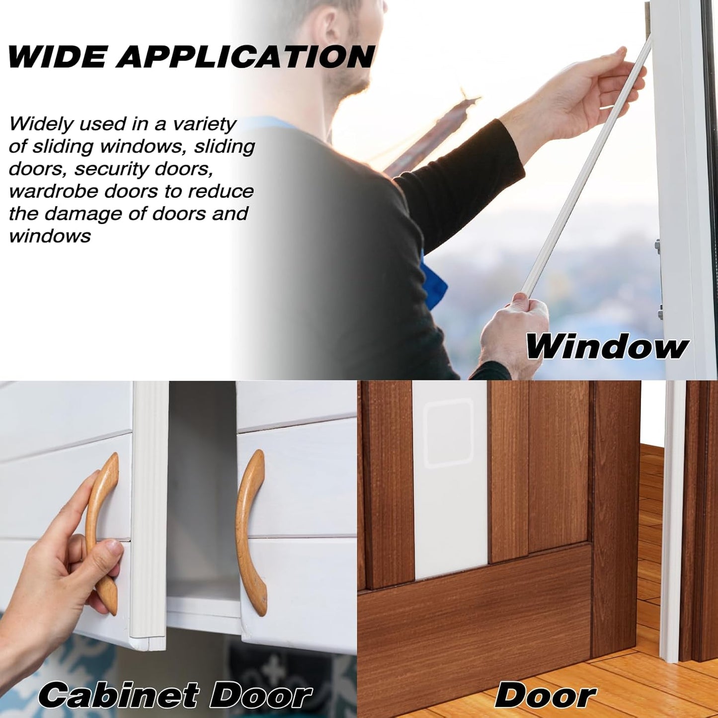 Furinno Wedge Weather Stripping – RV Door Weatherproofing for Road Trips, Self-Adhesive Foam Seal