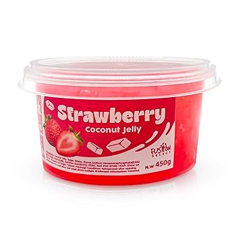 Fusion Select Lychee Coconut Jelly – Guilt-Free Low-Fat Snack for Mindful Wellness Routines, 14 oz Resealable Jar