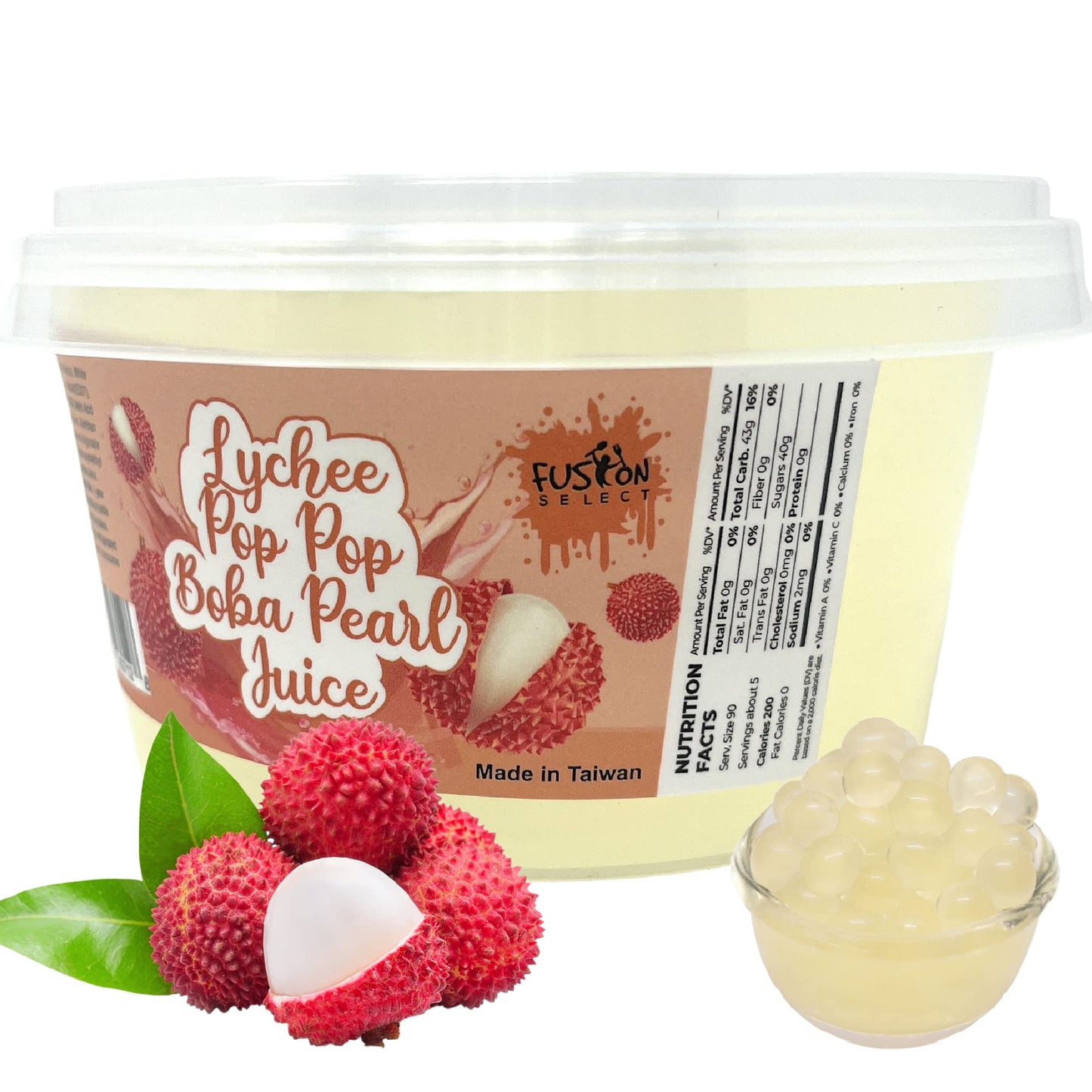 Fusion Select Popping Boba Pearls Strawberry – Refreshing Add-In for Wind-Down Mocktails and Self-Care Drinks