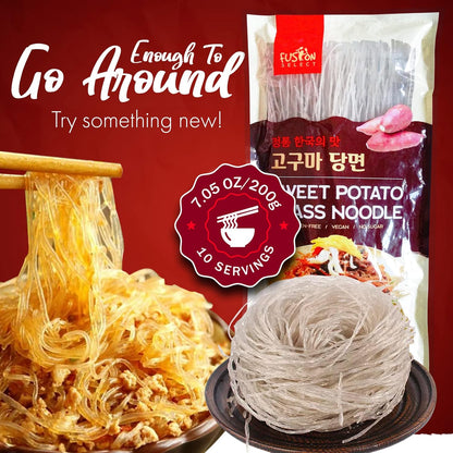 Fusion Select Sweet Potato Glass Noodles – Two-Ingredient Pantry Essential for Clutter-Free Kitchens, Stir-Fry