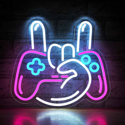 Oneneno Gamepad Neon Sign – Unique Birthday Gift for Gamer Friend, Dimmable Wall Light for Bedroom