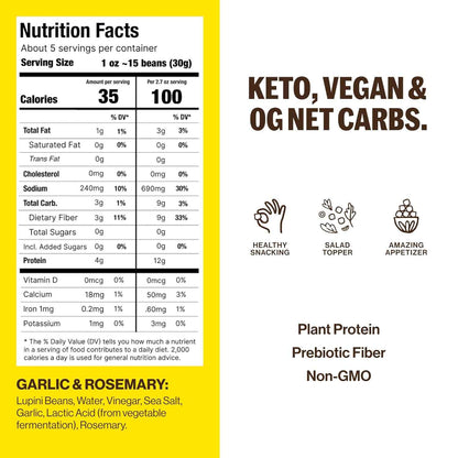 BRAMI Garlic & Rosemary Lupini – Calm Self-Care Snack for Plant-Based Wellness Routines