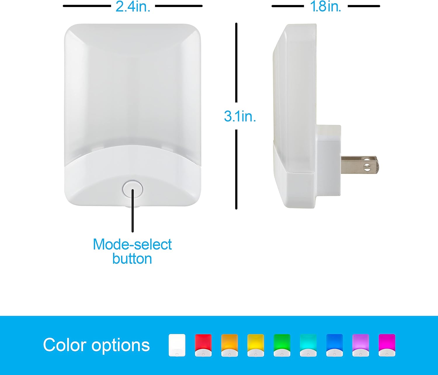 GE Color Changing LED Night Light for Kids – Nursery Plug-In with Dusk to Dawn Sensor and Cool Touch Safety