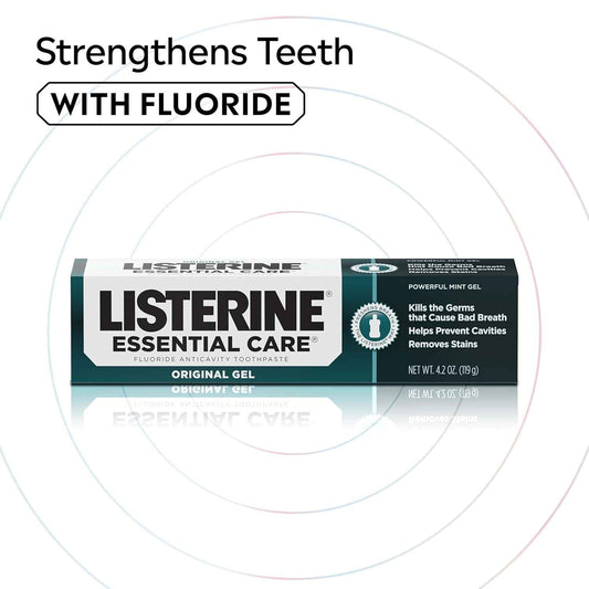 Listerine Essential Care Toothpaste 6-Pack – Safe for Children 6+ & Whole Family Oral Care