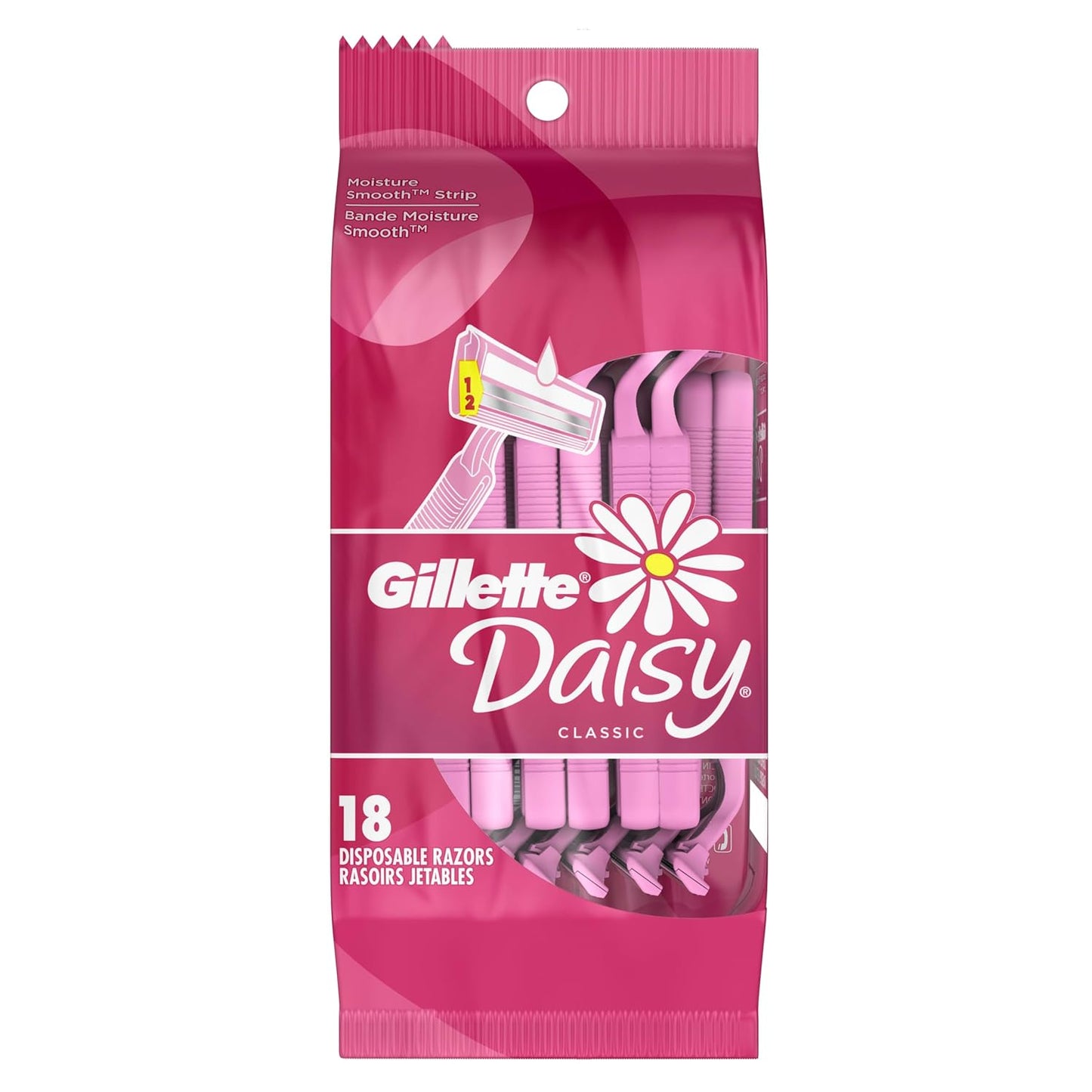 Gillette Venus Disposable Razors – Clean 18-Count Pack, No Refills or Clutter