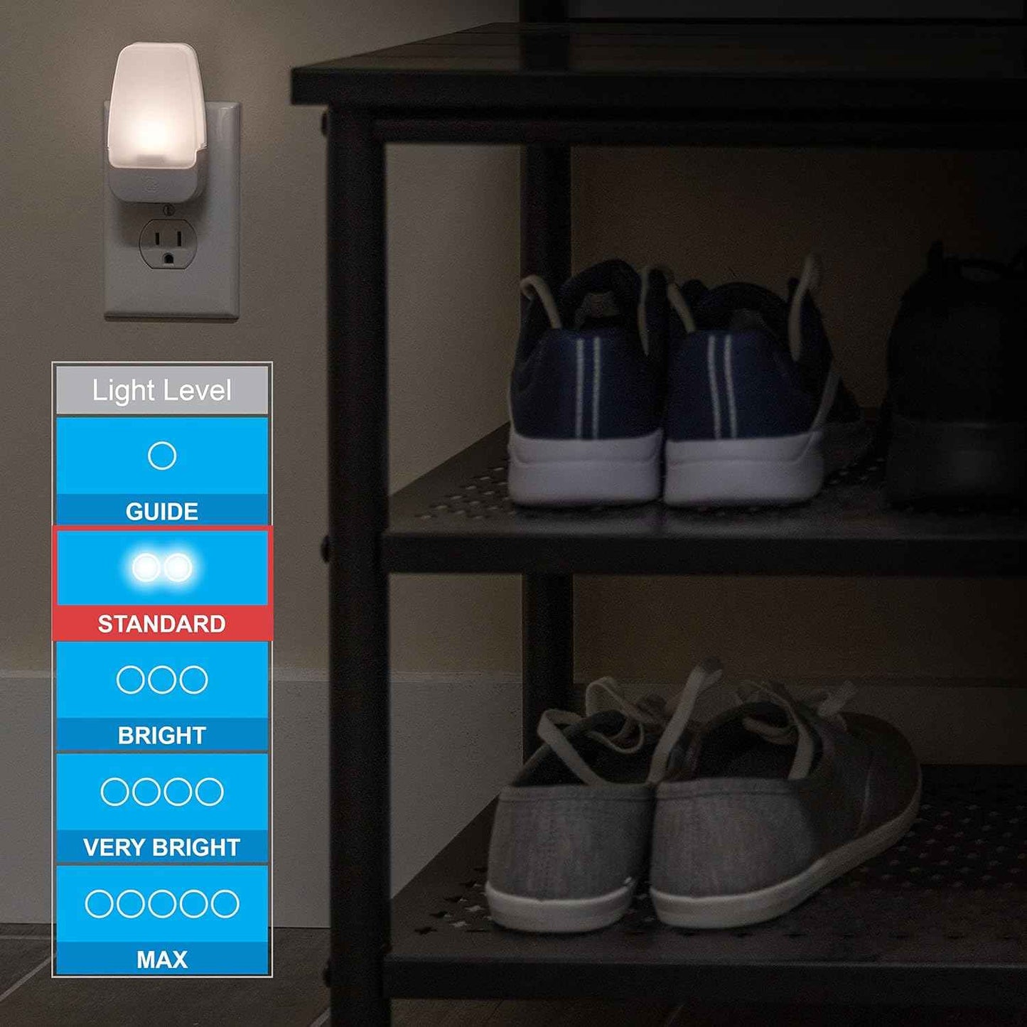 GE LED Night Light – Flameless Dusk-to-Dawn Plug-in for Hallway and Bathroom Safety