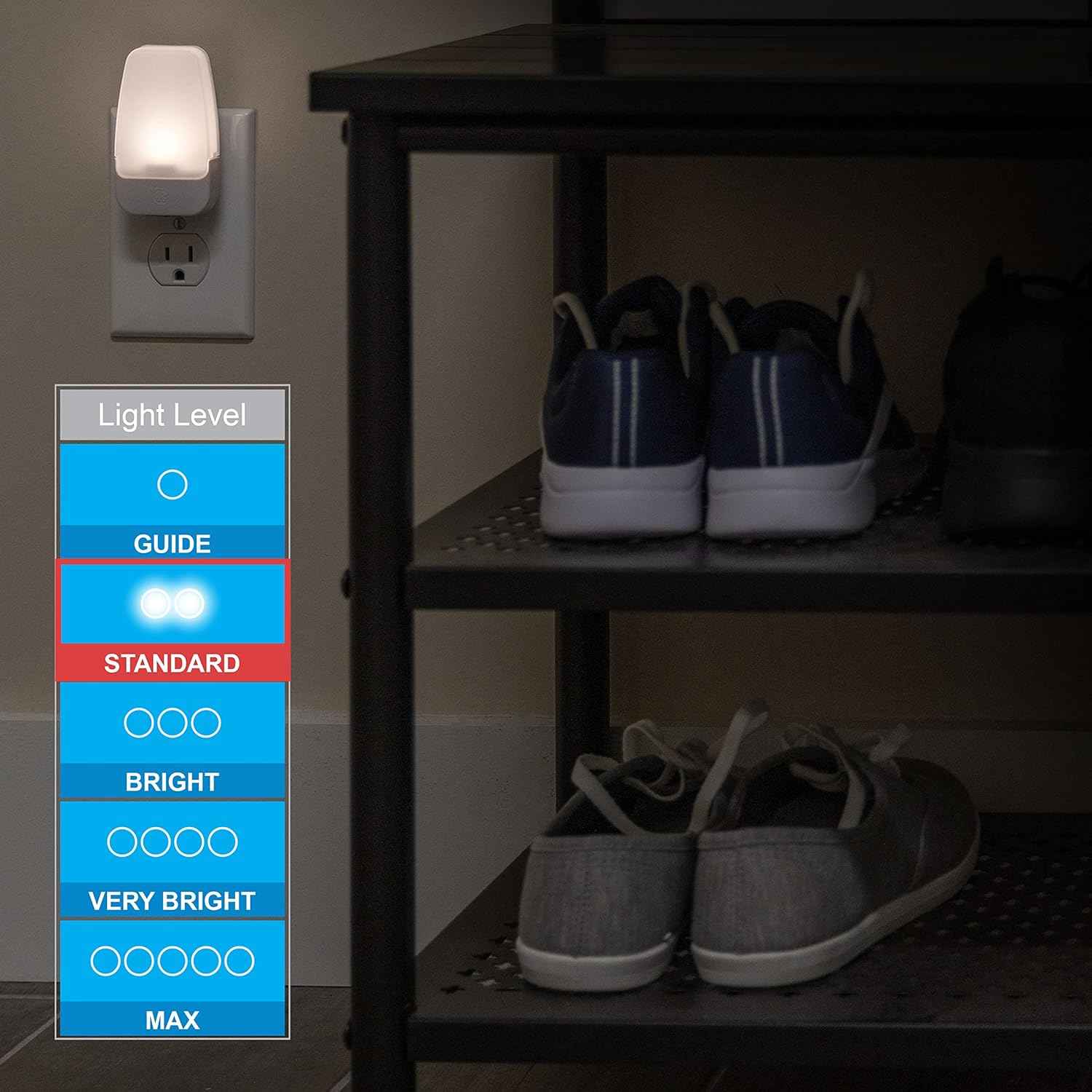 GE LED Night Light – Flameless Dusk-to-Dawn Plug-in for Hallway and Bathroom Safety