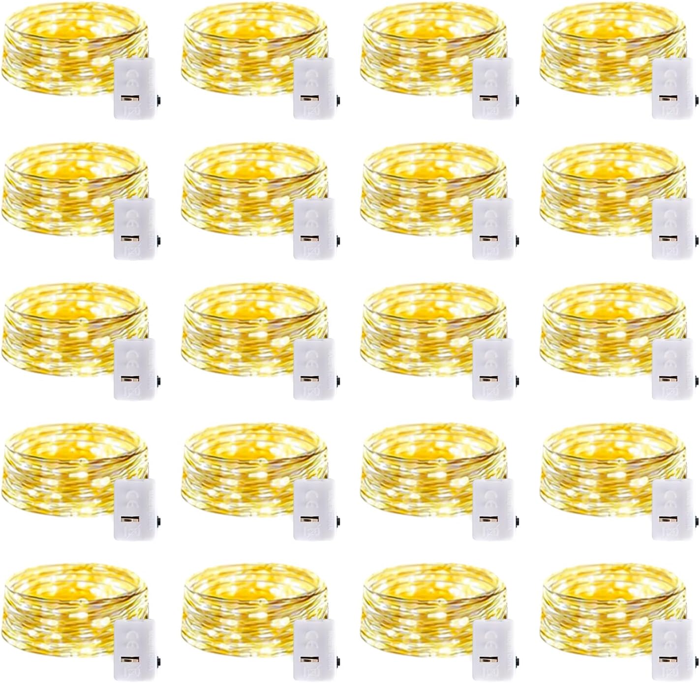 GlowNook LED Fairy Lights – Thoughtful Birthday Gift for Her, 20-Pack 7ft String with 3 Mood Modes