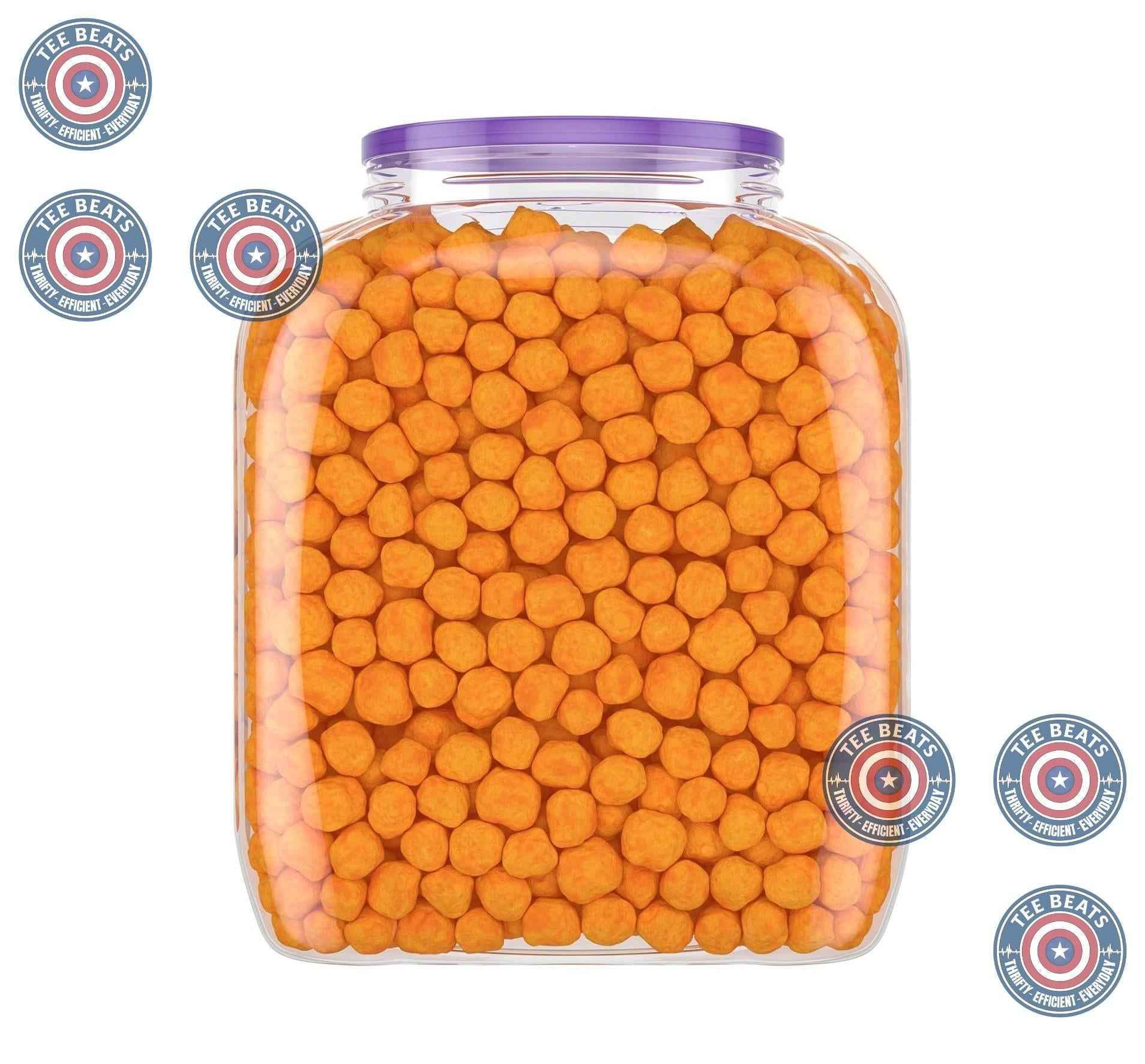 Utz Cheese Balls Bulk Barrel – Housewarming and Hostess Gift for Party Hosts, 36.5 oz Resealable Cheese Puff Tub