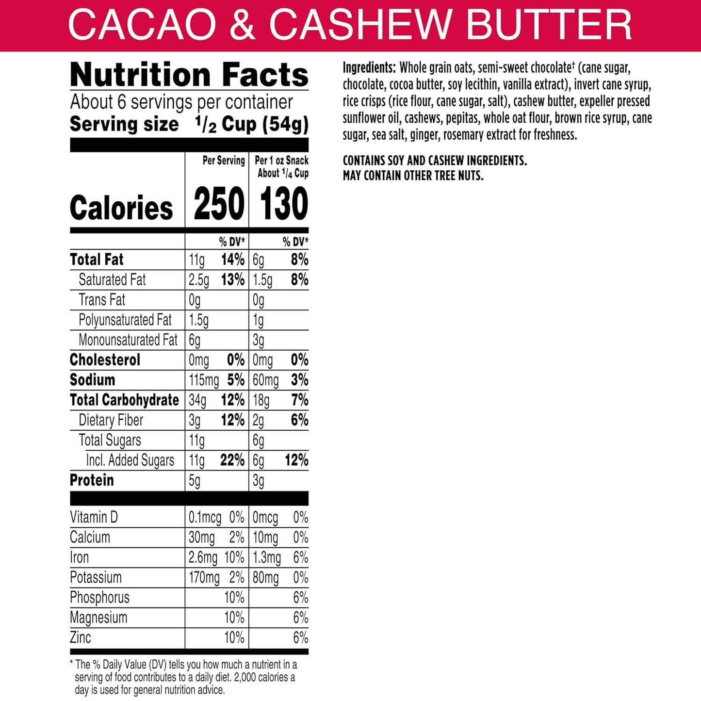 Bear Naked Whole Grain Cacao Cashew Butter Granola – Plant-Based Snack for Health-Conscious Home Breakfast Rituals