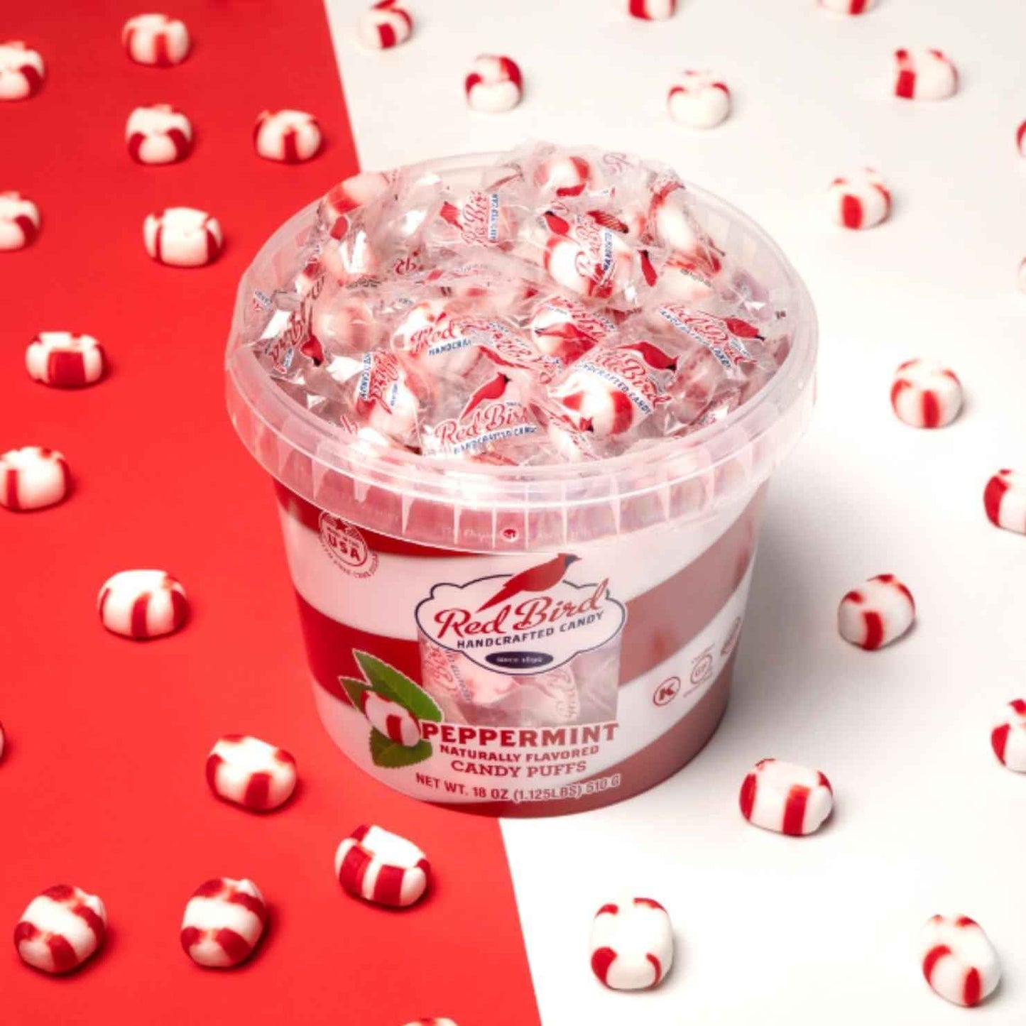Red Bird Soft Mints – Housewarming and Birthday Gift Basket Addition, Individually Wrapped Peppermint Puffs